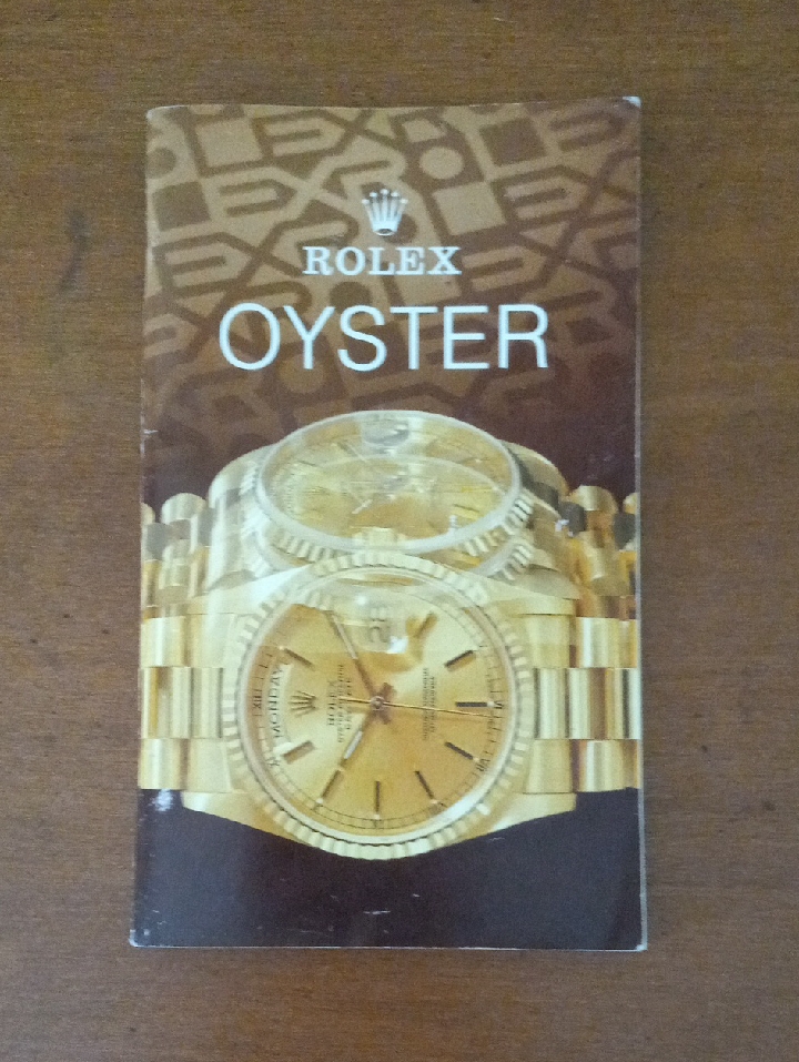 Rolex Gold Oyster Brochure Pamphlet Booklet